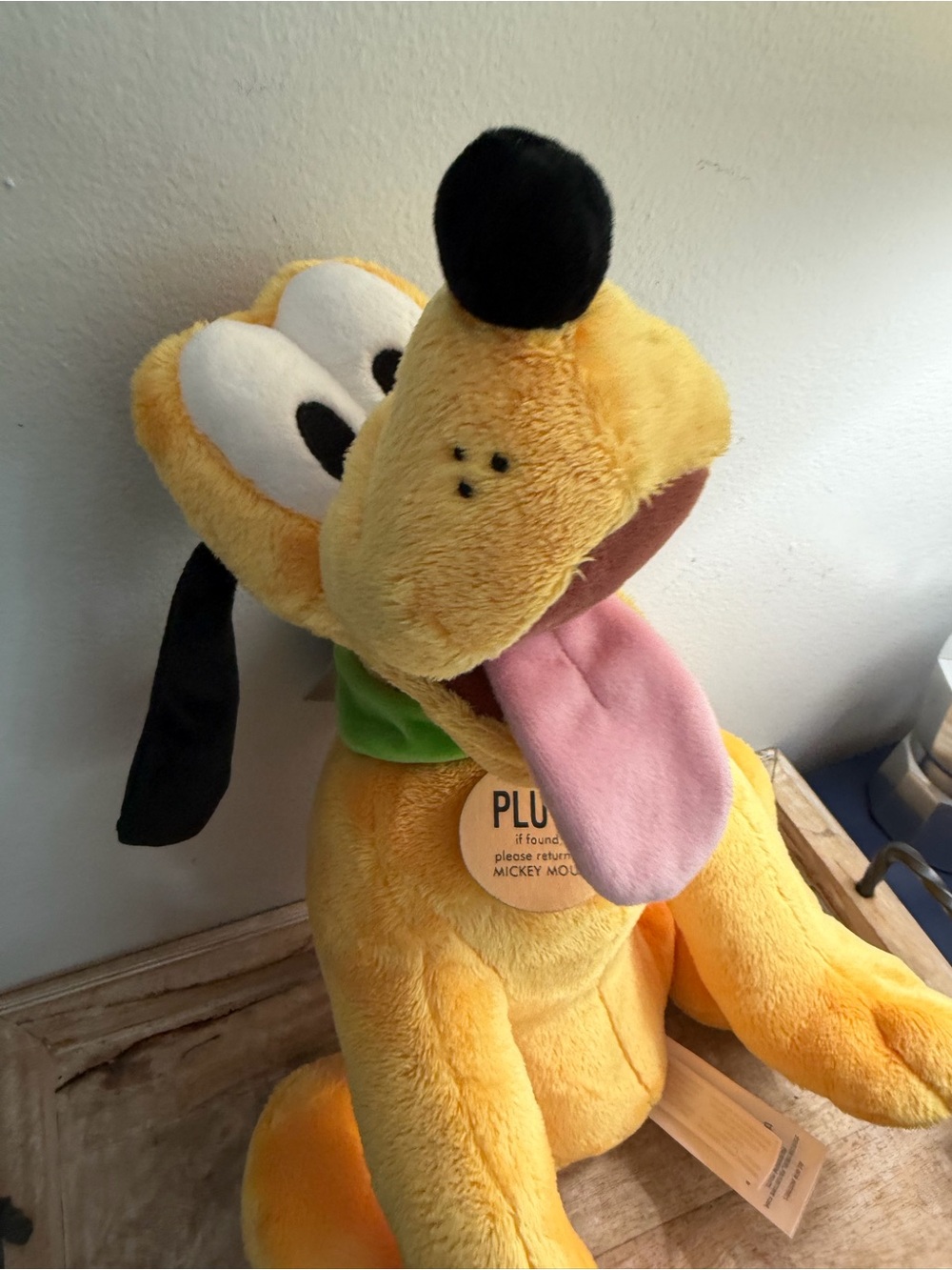 Walt Disney World Pluto Puppy Plush Tongue Out Disney Parks Exclusive w/ Tags